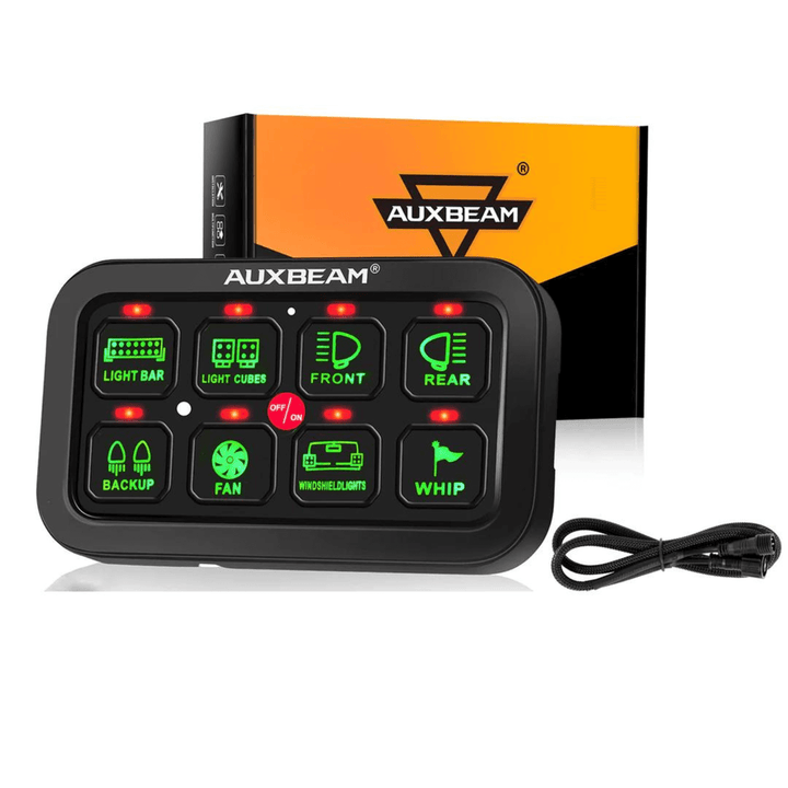 AUXBEAM 8 Gang Switch Panel OFF ROAD LIGHT CONTROLLER
