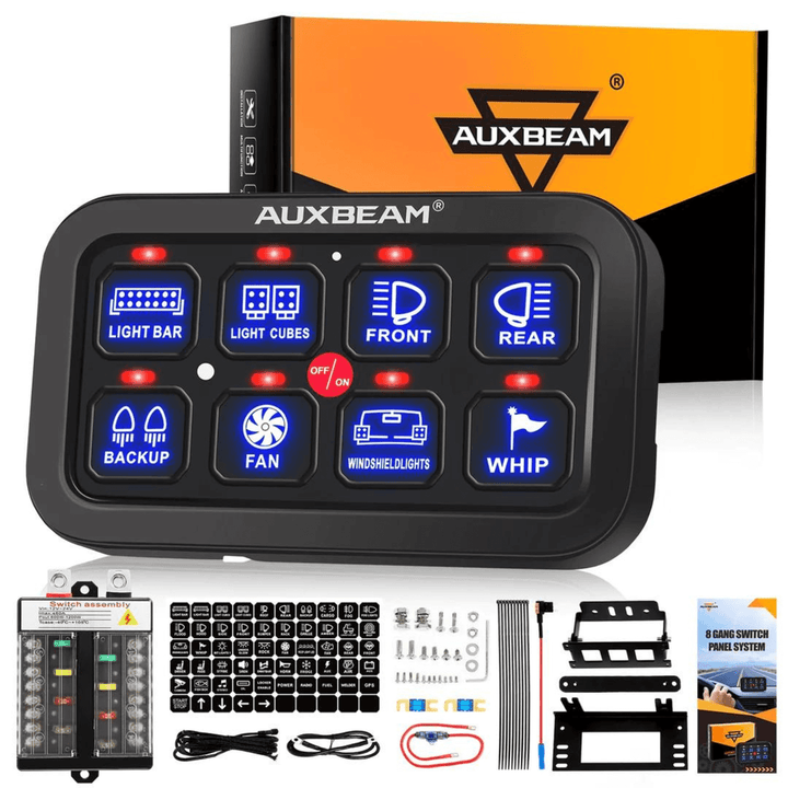 AUXBEAM 8 Gang Switch Panel OFF ROAD LIGHT CONTROLLER