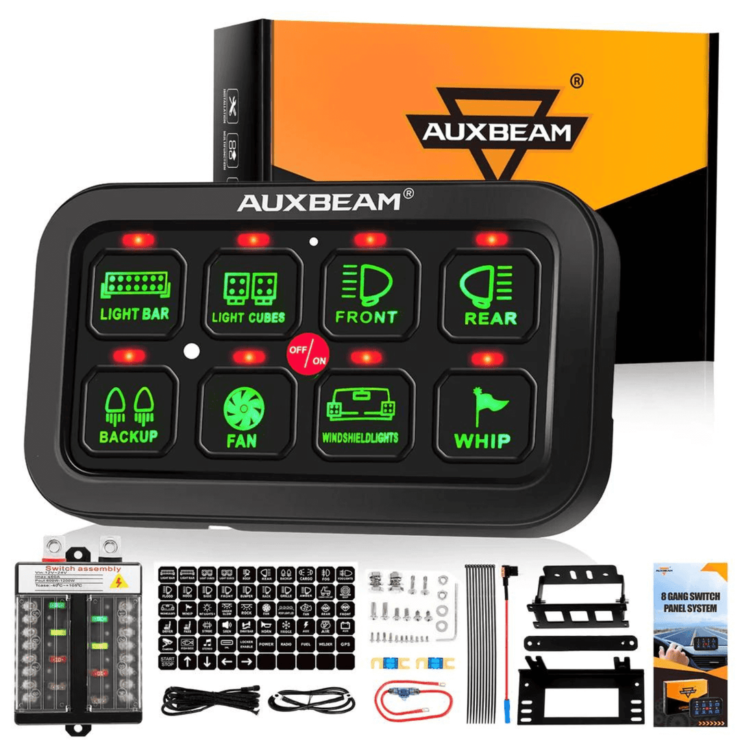 AUXBEAM 8 Gang Switch Panel OFF ROAD LIGHT CONTROLLER