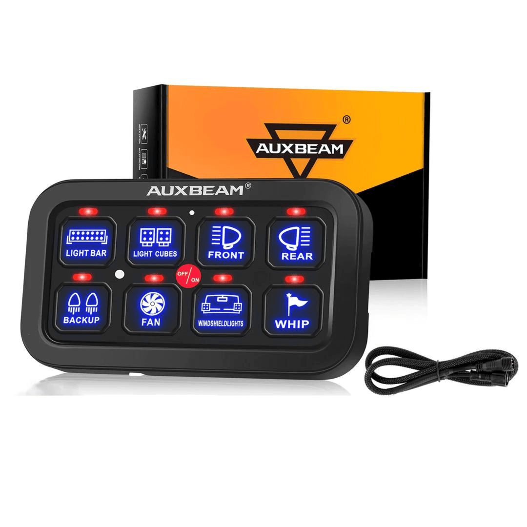 AUXBEAM Off Road Light Controller | 8 Gang Switch Panel for Easy AUXBEAM Off Road Light Controller | 8 Gang Switch Panel for Easy