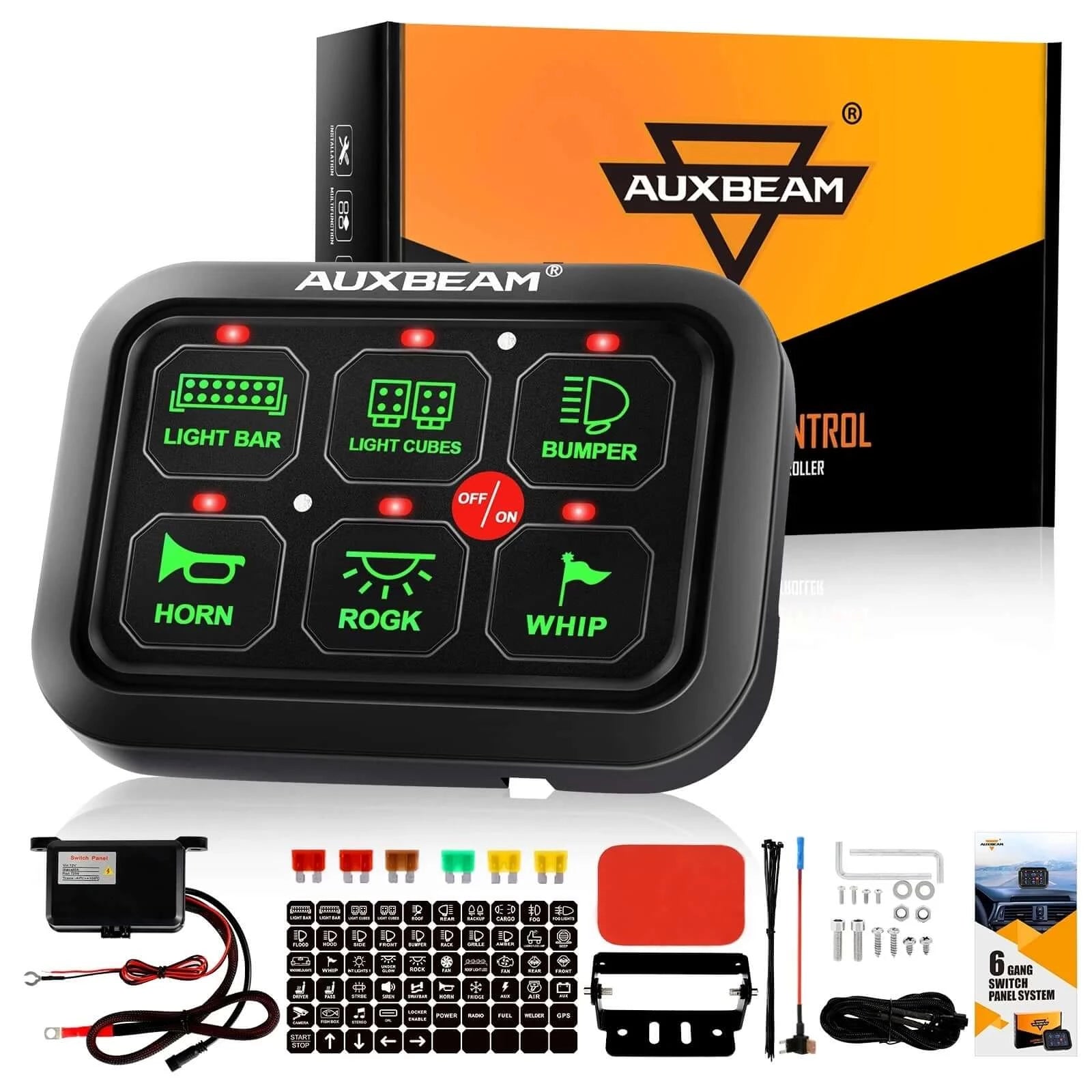 Control Your Off Road Lights with AUXBEAM 6 Gang Switch Panel Off